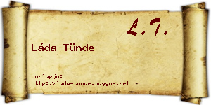 Láda Tünde névjegykártya